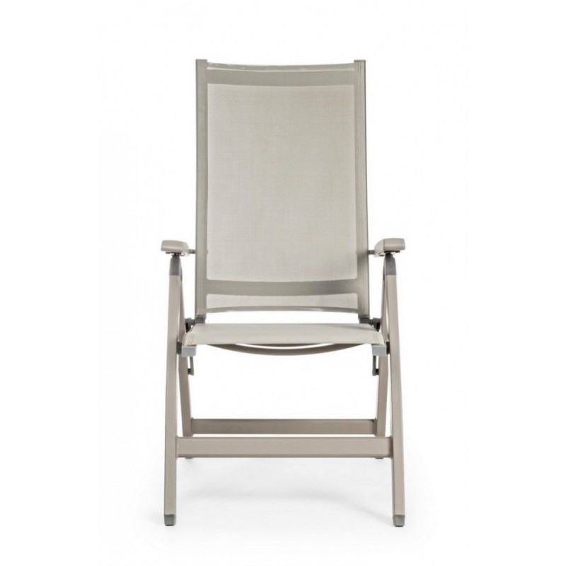 Poltrona per esterno reclinabile Tortora 59x71x h113 cm