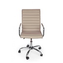 Poltrona ufficio con braccioli Perth tortora in ecopelle - Misure: 46x54x90/100 cm
