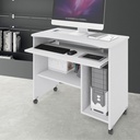 Portacomputer Bianco in Legno Nobilitato H.76x93x48,5 cm