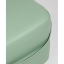 Pouf rettangolare in similpelle verde chiaro 51x34x35 cm