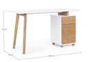 Scrivania con cassettiera Montreal 140x60x76h cm