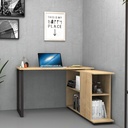 Scrivania con libreria reversibile Rovere OSLO 120x60x74 cm