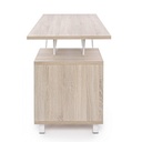 Scrivania in legno bianca con cassettiera Armande 140x60x76 cm