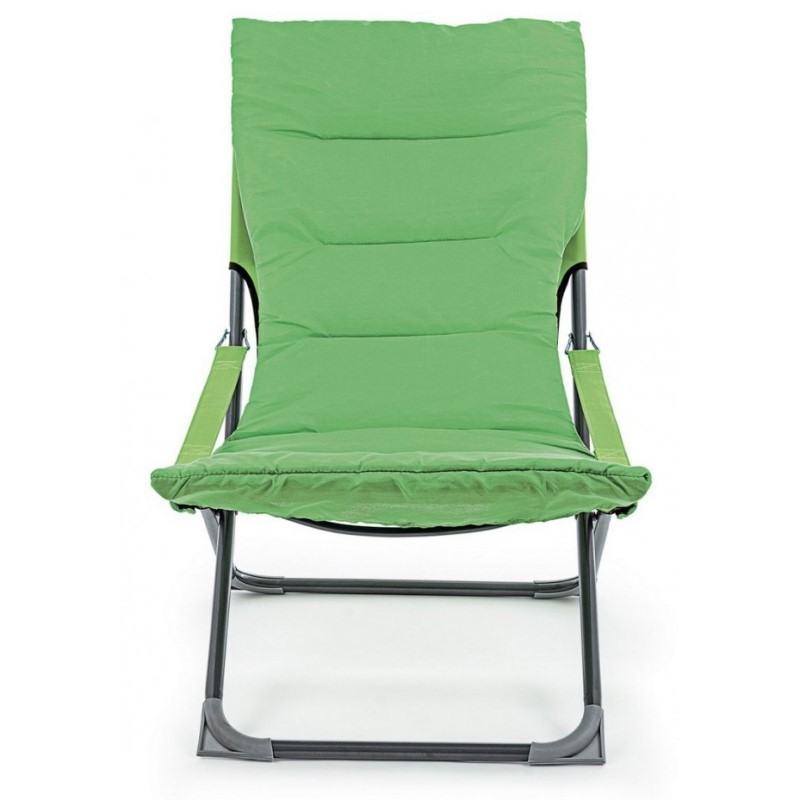 Sdraio pieghevole imbottita verde 60x90xh86 cm