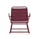 Sedia a dondolo bordeaux Lillian, acciaio trattato per esterno, finitura opaca, da assemblare, 63x90x74h