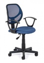 Sedia da ufficio blu con braccioli, base nylon ø53 cm, seduta imbottita in schiuma e rivestita in tessuto a rete, schienale rivestito in tessuto a rete, bracciolo in plastica (pp), altezza regolabile, da assemblare, 45x52x87,5/99h
