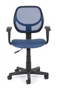 Sedia da ufficio blu con braccioli, base nylon ø53 cm, seduta imbottita in schiuma e rivestita in tessuto a rete, schienale rivestito in tessuto a rete, bracciolo in plastica (pp), altezza regolabile, da assemblare, 45x52x87,5/99h