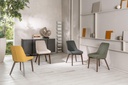 Sedia in Tessuto Grigio Scuro 62cm x 49.5cm x 87cm