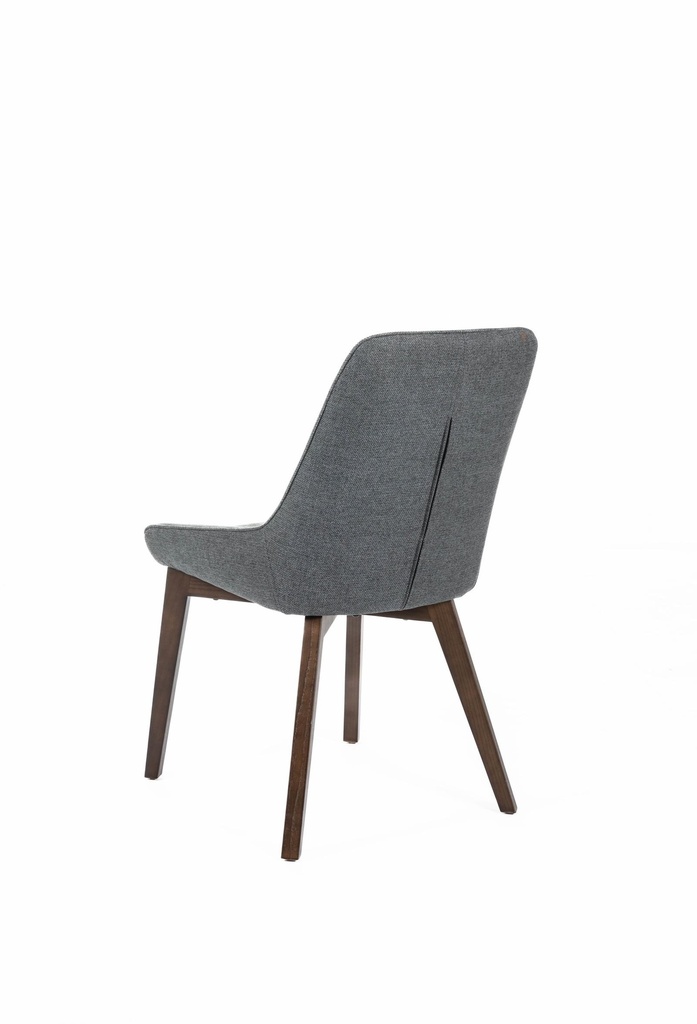 Sedia in Tessuto Grigio Scuro 62cm x 49.5cm x 87cm