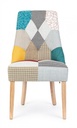 Sedia in legno imbottito stile fusion - 51x62x93 cm