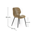 Sedia in soft-touch 55cm x 45cm H. 83cm