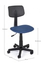 Sedia ufficio regolabile con ruote blu