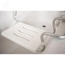 Sedile per Vasca Regolabile in Acciaio Cromato Bianco 19x26x65.5 cm