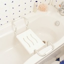 Sedile per Vasca Regolabile in Acciaio Cromato Bianco 19x26x65.5 cm
