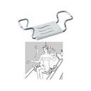 Sedile per Vasca Regolabile in Acciaio Cromato Bianco 19x26x65.5 cm