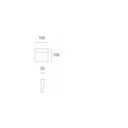 Segnapasso LED 3W 3000K Geo Square Caffè