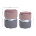 Set due pouf moderni apribili grigio rosa grigio - Comodi e versatili
