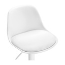 Sgabello Regolabile Bianco 36x40x85 cm