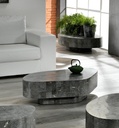 Tavolino Moderno Pietra Grigio 100x52x28 cm