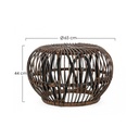 Tavolino Pouf per esterno in rattan Marrone DORADAL 65x44 cm
