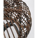 Tavolino Pouf per esterno in rattan Marrone DORADAL 65x44 cm