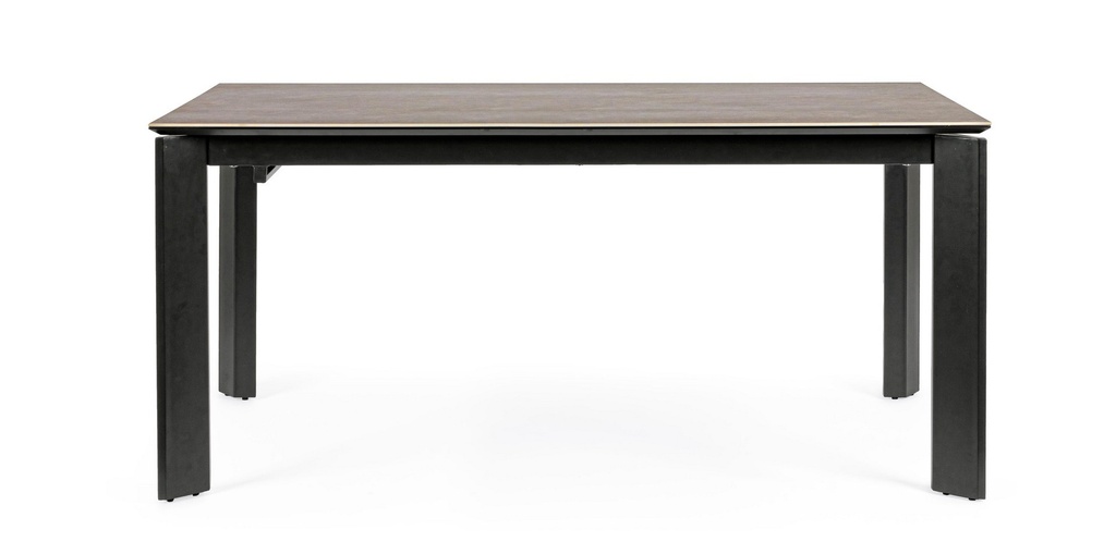 Tavolo allungabile grigio nero Briva - Stile moderno, dimensioni 160/220x90x76 cm