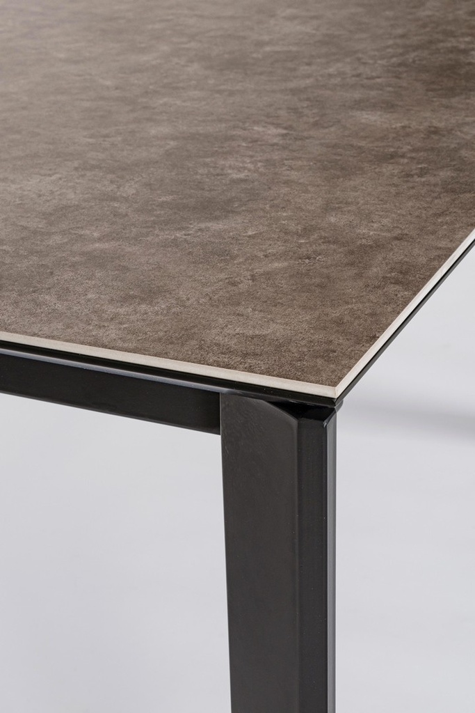 Tavolo allungabile grigio nero Briva - Stile moderno, dimensioni 160/220x90x76 cm