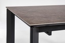Tavolo allungabile grigio nero Briva - Stile moderno, dimensioni 160/220x90x76 cm