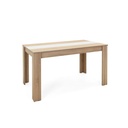 Tavolo da pranzo rovere inserto nero o bianco reversibile 138x80xh.74 cm