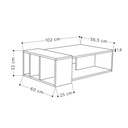 Tavolo da salotto Anita rovere antracite 102x56,5x32 cm