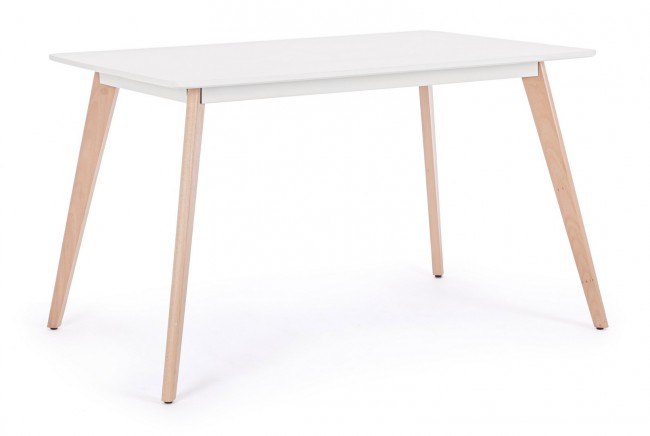 Tavolo in legno bianco Michelangelo 120 x 80 cm