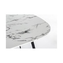 Tavolo ovale effetto marmo 110x50x45h cm