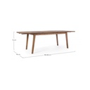 Tavolo per esterno allungabile in legno 180/240x90x h76 cm