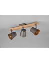Faretto Orientabile Legno e Metallo Nichel Bell Trio Lighting