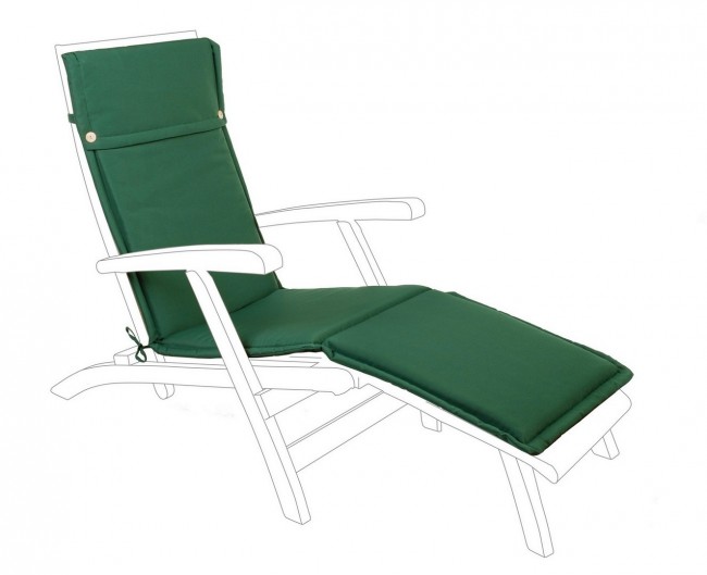 Cuscino lettino sfoderabile verde scuro in poliestere 180gr/m2