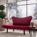 Divano bordeaux 2 posti con braccioli reclinabili Chatto 150x65xh.80