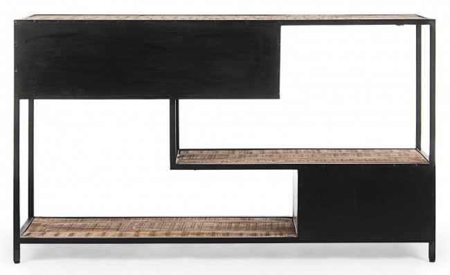 Consolle Industriale con 3 Ante e 3 Ripiani - Dimensioni: 140x35x82 cm
