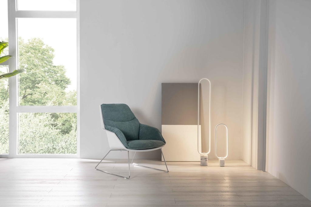  Poltrona in polipropilene acquamarina 85 cm x 74 cm H. 86 cm - Samnite