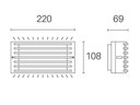 Applique 10W Led 4000K  linea grid  caffe' - Samnite