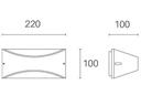Applique 10W Led 4000K  linea lhasa  bianco - Samnite