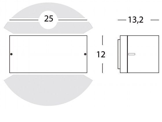 Applique E27  linea umbe chiusa  alluminio - Samnite