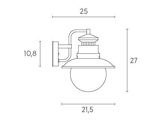 Applique In Basso E27  linea calipso  biancoargento - Samnite
