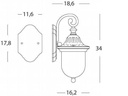 Applique In Basso E27  linea rain  ruggine - Samnite
