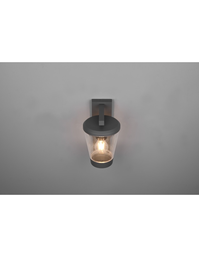Applique Lanterna Cavado Alluminio Antracite IP44 Trio Lighting - Samnite