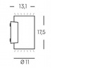 Applique Led 10W+10W 3000K  linea show  grafite - Samnite