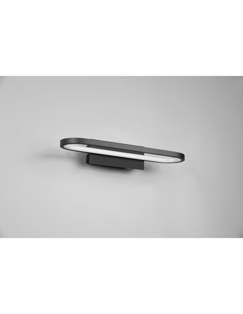 Applique Led Da Bagno Moderno Gianni Nero IP44 Trio Lighting - Samnite