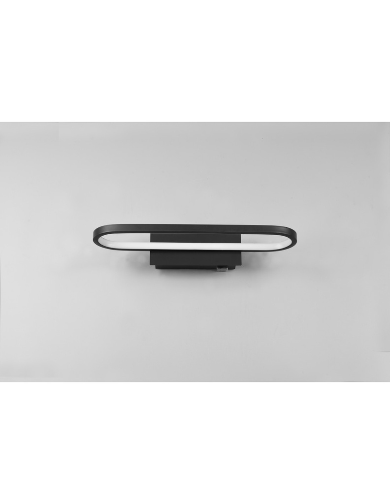 Applique Led Da Bagno Moderno Gianni Nero IP44 Trio Lighting - Samnite