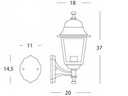 Applique Piccola In Alto  linea old  biancoargento - Samnite