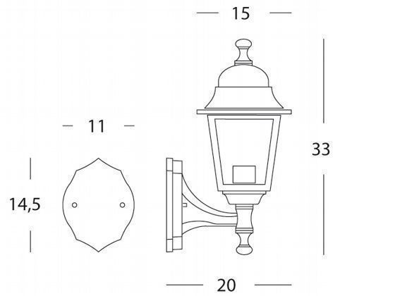 Applique Piccola In Alto E27  linea nano  bianco - Samnite