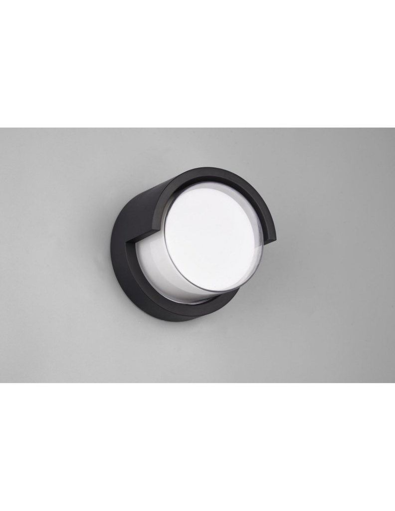 Applique Rotonda Da Esterno Puno Nero IP54 Trio Lighting - Samnite